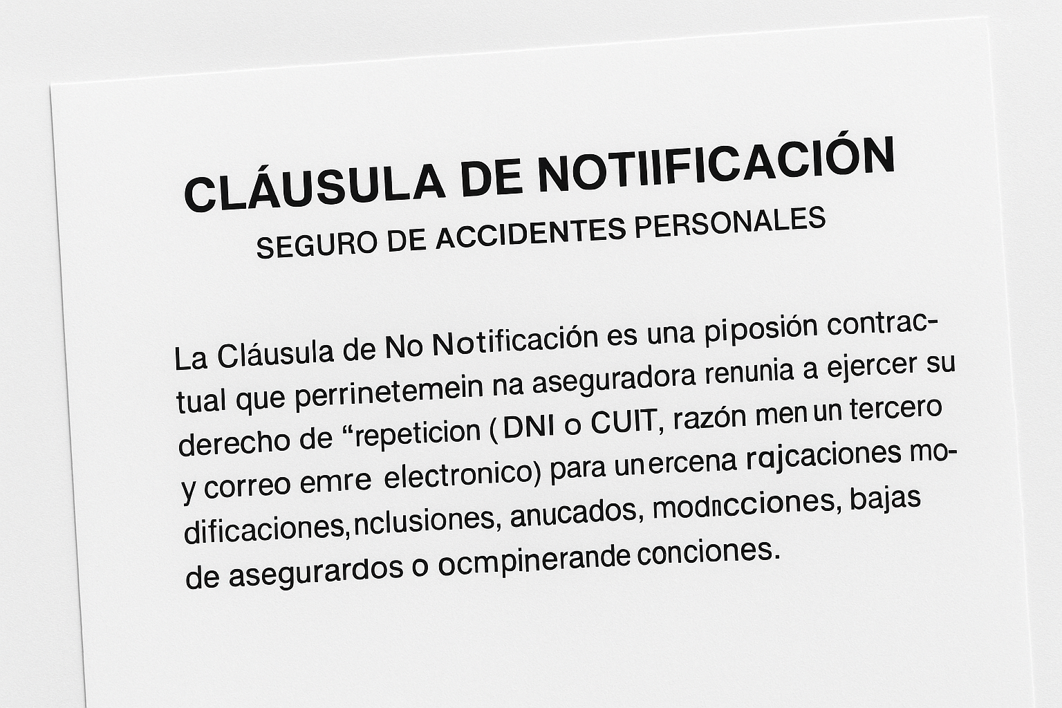 CLÁUSULA DE NOTIFICACIÓN